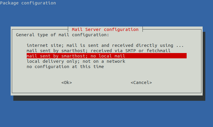 Configurer Exim pour envoyer les emails avec Gmail