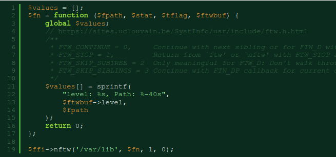PHP FFI : callbacks — partie 3