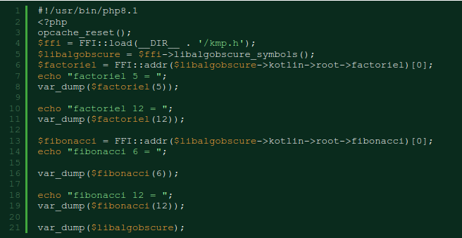 PHP FFI : utiliser une bibliothèque Kotlin Multiplatform — partie 4