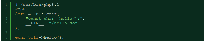PHP FFI : introduction — partie 1