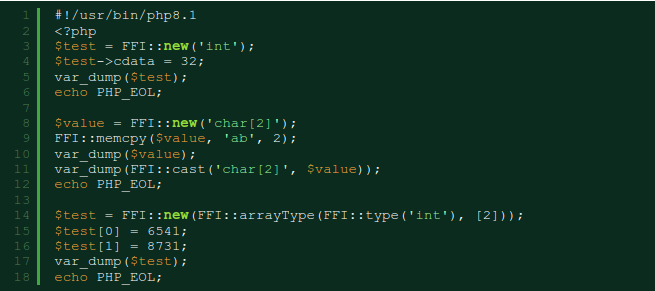 PHP FFI : passage de paramètres — partie 2
