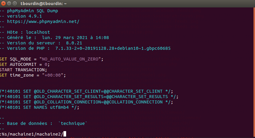 Replace a string in a large file with VI