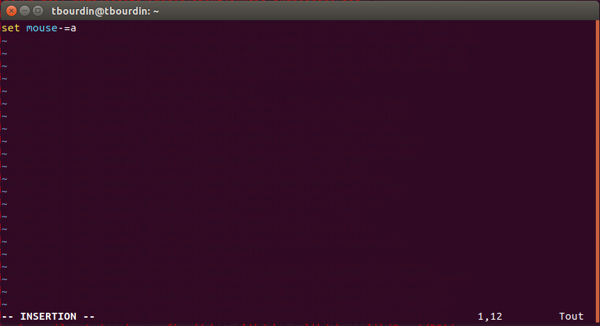 Disable mouse integration in VIM