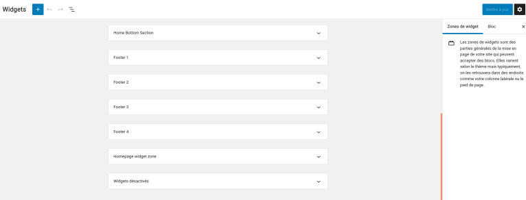 WordPress : Ajouter une nouvelle zone de widget à un thème wordpress