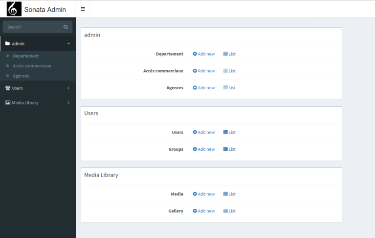 Symfony 4/ Sonata : Créer une interface imbriquée (nested interface)