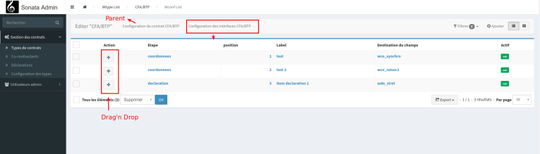 Symfony 4 / Sonata : Créer une interface CRUD imbriquée (child 1->N) avec l’ordre en drag’n Drop