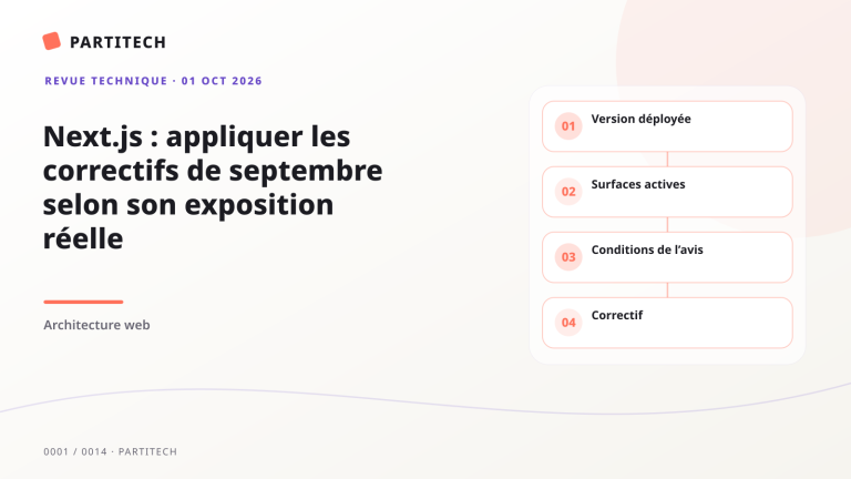 Next.js : appliquer les correctifs de septembre selon son exposition réelle