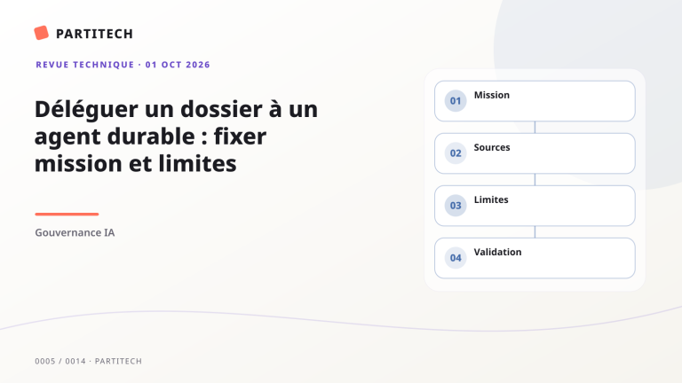 Déléguer un dossier à un agent durable : fixer mission et limites