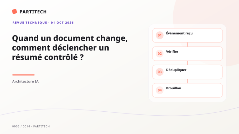 Quand un document change, comment déclencher un résumé contrôlé ?
